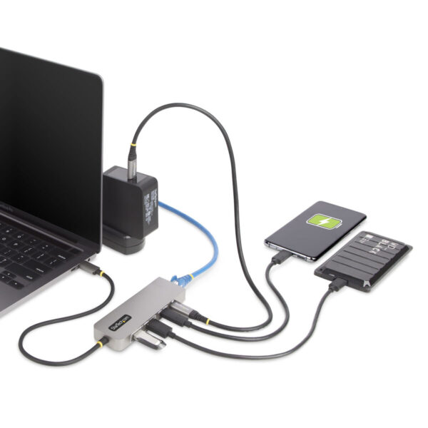 Hub USB-C Startech 10G2A1C25EPD-USB-HUB Grau – Bild 7