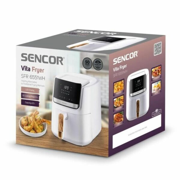 Heißluftfritteuse Sencor SFR 6551WH Weiß 1600 W 6,5 L – Bild 4