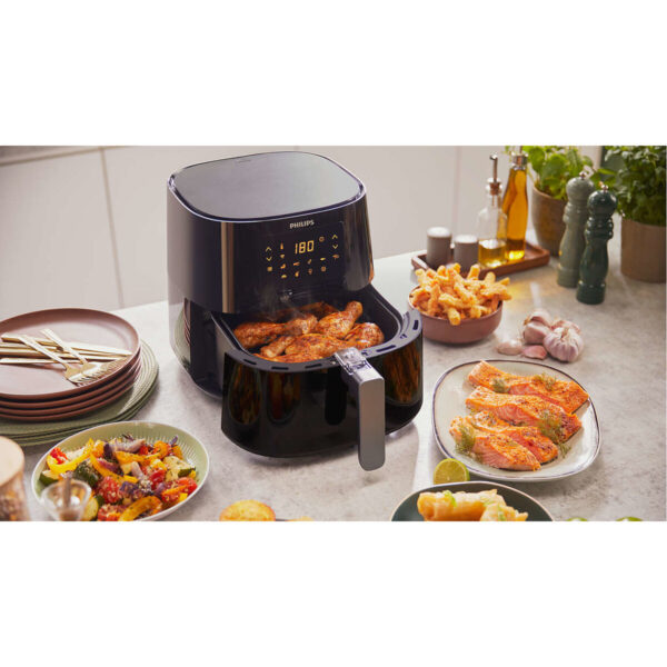 Heißluftfritteuse Philips HD9280/70 Schwarz Silberfarben 2000 W 6,2 L – Bild 5