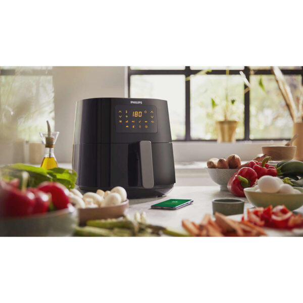 Heißluftfritteuse Philips HD9280/70 Schwarz Silberfarben 2000 W 6,2 L – Bild 4