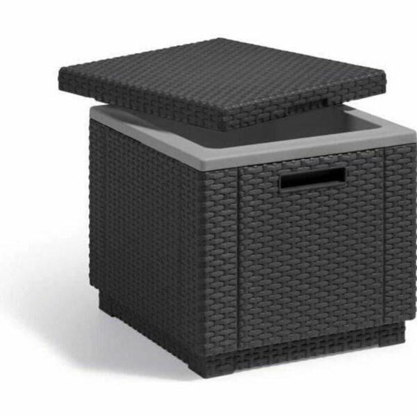 Beistelltisch Allibert by KETER Ice Cube graphite 42 x 42 x 41 cm Grau – Bild 2