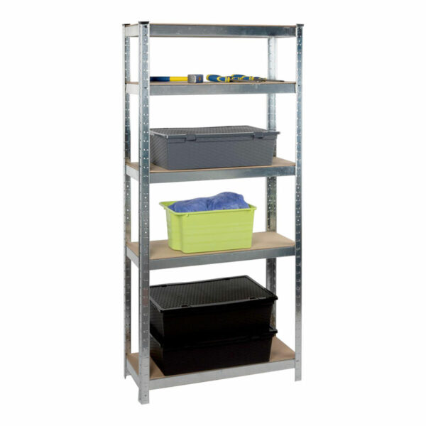 Regal Kinzo Holz Edelstahl 5 Regale 750 kg 75 x 30 x 172 cm – Bild 5