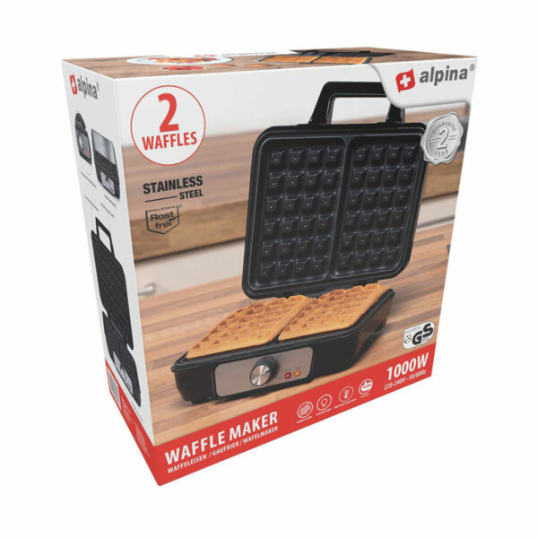 Waffeleisen Alpina 1000 W Silberfarben – Bild 3