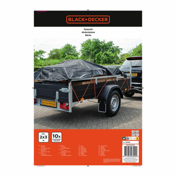 Anhängerabdeckung Black & Decker 2 x 3 m – Bild 6