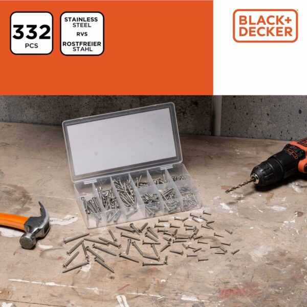 Schraubensatz Black & Decker Phillips Holz 332 Stücke – Bild 6