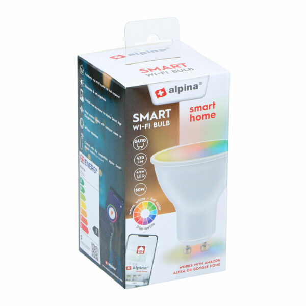 Smart Glühbirne Alpina RGB Wi-Fi 5 W 4,9 W GU10 2700-6500 K 470 lm – Bild 4