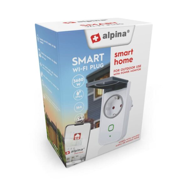 Intelligenter Stecker Alpina Smart Home Außenbereich Wi-Fi 230 V 16 A – Bild 2