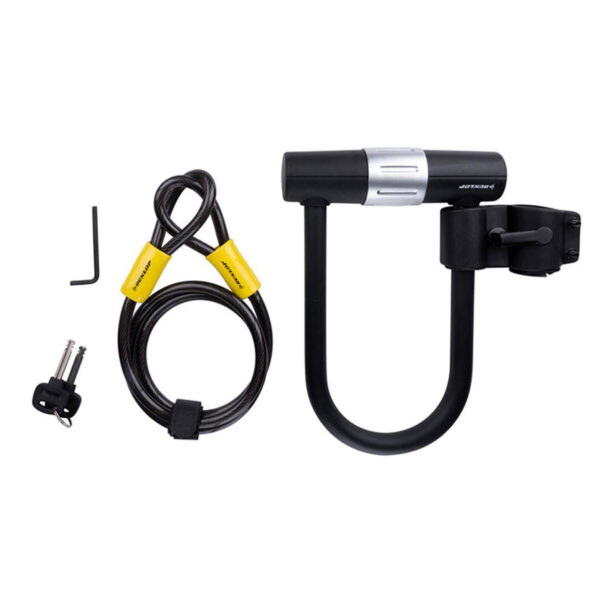 Kabel mit Vorhängeschloss Dunlop Schwarz – Bild 2