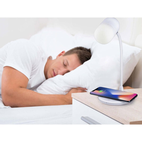LED-Lampe mit Lautsprecher und kabellosem Ladegerät Grundig Weiß 10 W 50 lm Ø 12 x 26 cm Kunststoff 3 in 1 – Bild 7