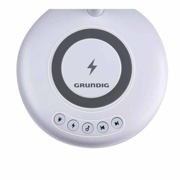 LED-Lampe mit Lautsprecher und kabellosem Ladegerät Grundig Weiß 15 W 76 Lm Ø 12 x 34 cm Kunststoff 3 in 1 – Bild 2