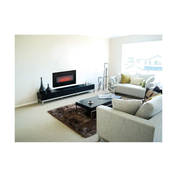 Dekorativer elektrischer Wandkamin Classic Fire Memphis Schwarz 1800 W 66 x 13 x 46 cm – Bild 5