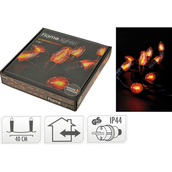 LED-Lichterkette Lifetime 5,1 m 1,5 m Schwarz Flammeneffekt – Bild 5