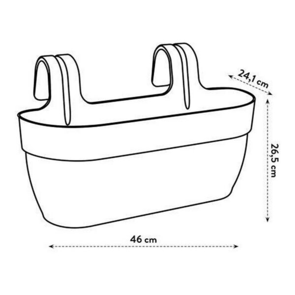 Blumentopf Elho Anthrazit 24 x 46 x 26,5 cm – Bild 4