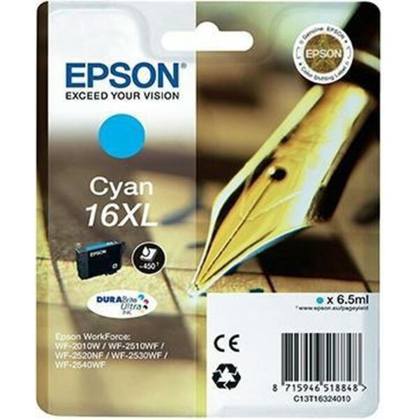 Original Tintenpatrone Epson DURABRITE ULTRA INK - Nº16XL Türkis (10 Stück) – Bild 2
