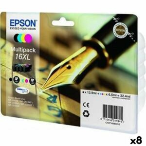 Original Tintenpatrone Epson DURABRITE ULTRA INK – Nº16XL Schwarz/Zyanblau/Magenta/Gelb (8 Stück)