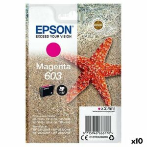 Original Tintenpatrone Epson XP-2100, 3100, 4100 / WF-2830DWF, 2850DW – Nº 603 Magenta (10 Stück)