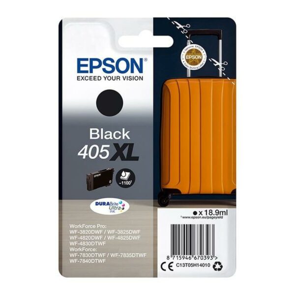 Original Tintenpatrone Epson WF-3820DWF, 3825DWF, 4820DWF, 4825DWF, 4830DWF, WF-7830DTWF, 7835DTWF, 7840DTWF Schwarz (8 Stück) – Bild 2