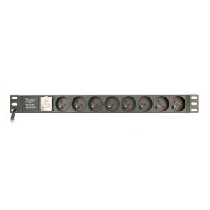 Schuko 19″ 8 Steckerleiste mit An/Aus Schalter GEMBIRD EG-PDU-014-FC14 (3 m)