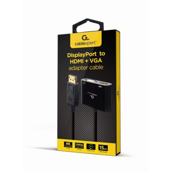 DisplayPort-zu-HDMI-Adapter GEMBIRD A-DPM-HDMIFVGAF-01 Schwarz 10 cm – Bild 2