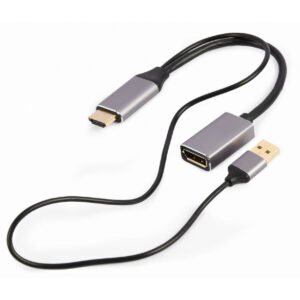 DisplayPort-zu-HDMI-Adapter GEMBIRD A-HDMIM-DPF-02 Schwarz 4K Ultra HD (1 Stück)