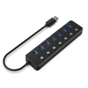 Hub USB GEMBIRD UHB-U3P7P-01 Schwarz