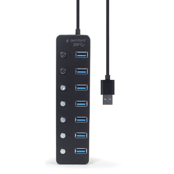 Hub USB GEMBIRD UHB-U3P7P-01 Schwarz – Bild 3