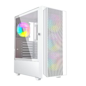 ATX Semi-Tower Gehäuse GEMBIRD Fornax 4000W ARGB Weiß Bunt