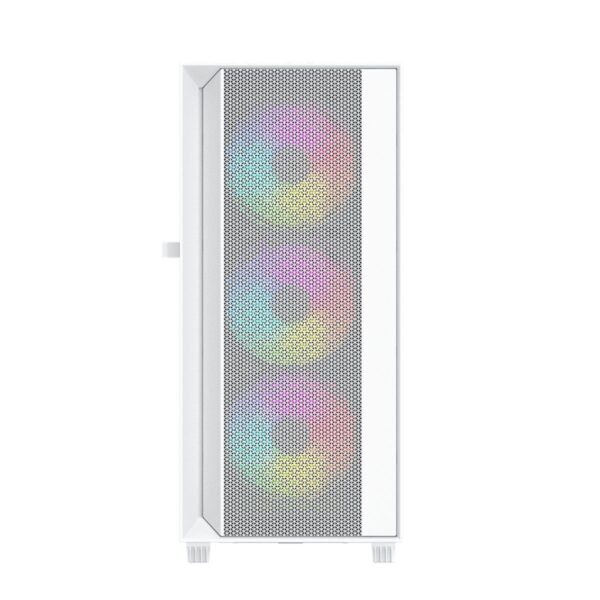 ATX Semi-Tower Gehäuse GEMBIRD Fornax 4000W ARGB Weiß Bunt – Bild 2