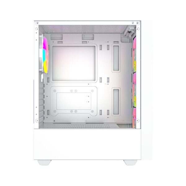 ATX Semi-Tower Gehäuse GEMBIRD Fornax 4000W ARGB Weiß Bunt – Bild 8