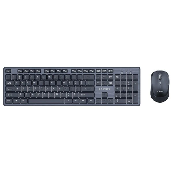 Tastatur mit Drahtloser Maus GEMBIRD KBS-WCH-04 Schwarz Englisch QWERTY
