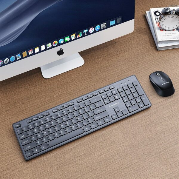 Tastatur mit Drahtloser Maus GEMBIRD KBS-WCH-04 Schwarz Englisch QWERTY – Bild 2