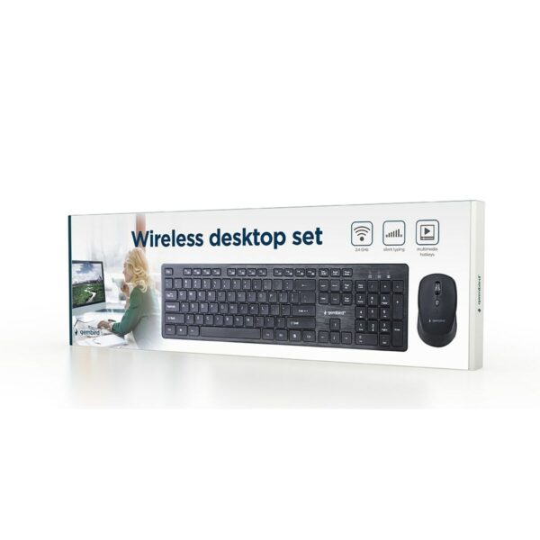 Tastatur mit Drahtloser Maus GEMBIRD KBS-WCH-04 Schwarz Englisch QWERTY – Bild 3