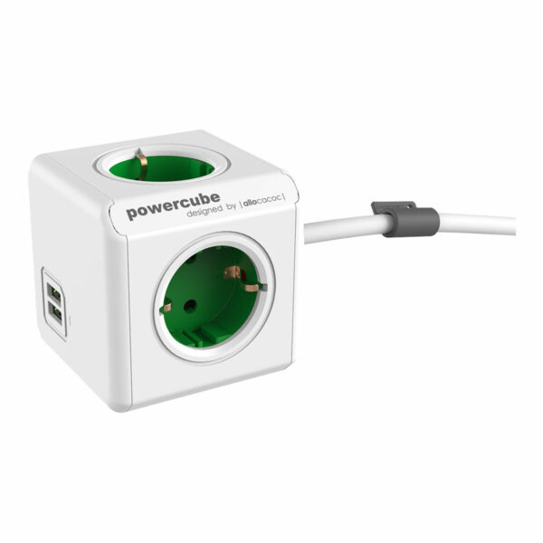Würfel mit Steckdosenanschluss Allocacoc Powercube Extended 1402 USB 250 V 16 A 1,5 m – Bild 2