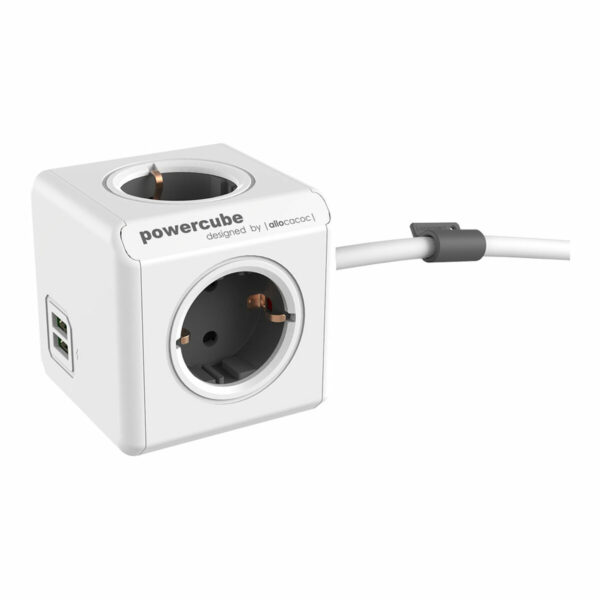 Würfel mit Steckdosenanschluss Allocacoc Powercube Extended 1402 USB 250 V 16 A 1,5 m – Bild 3