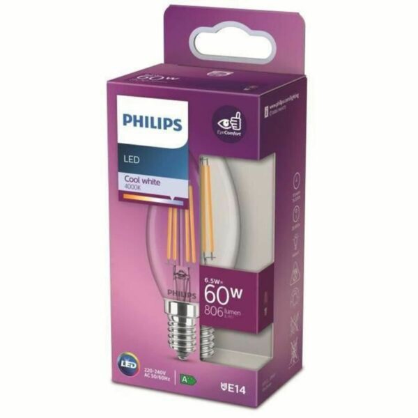 LED-Glühbirne in Kerzenform Philips Kaltweiß E14 – Bild 2