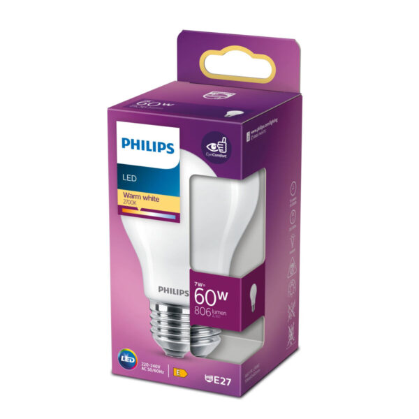 LED-Lampe Philips Equivalent  E27 60 W E (2700 K) – Bild 3