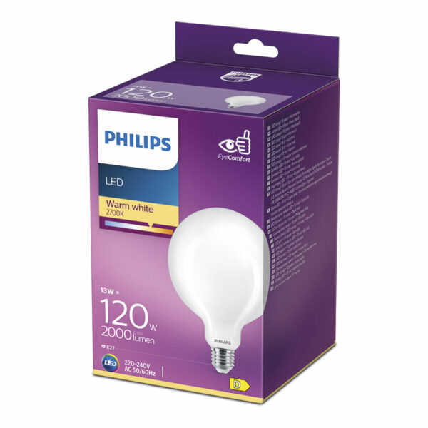 LED-Lampe Philips Weiß D 13 W E27 2000 Lm 12,4 x 17,7 cm (2700 K) – Bild 3