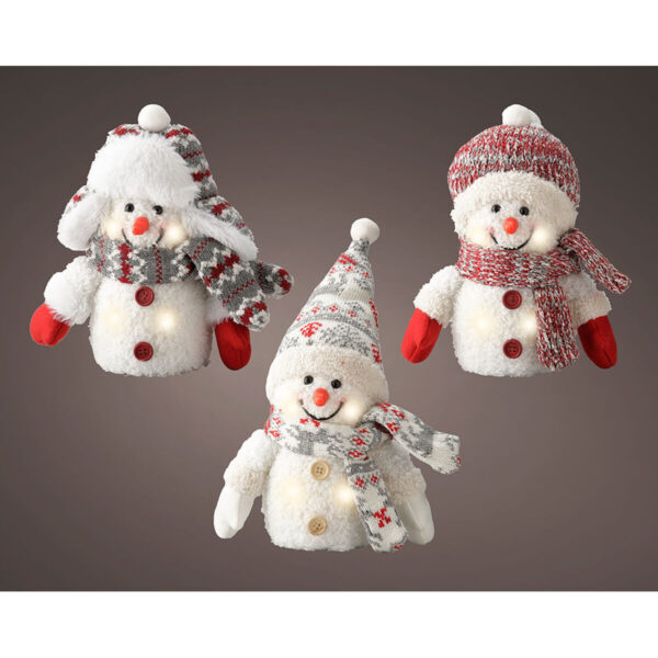 LED Schneemann Weihnachtsschmuck Lumineo 11 x 8 x 18 cm – Bild 2