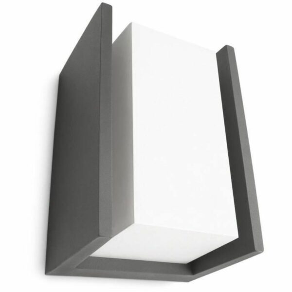 Wandleuchte Philips Bridge 970 Lm Anthrazit Dunkelgrau Edelstahl Aluminium 15 W E27 – Bild 2