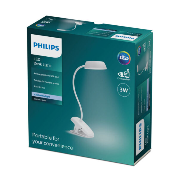 Tischlampe Philips Lámpara de mesa Weiß Metall 3 W – Bild 2