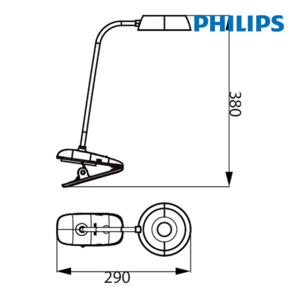 Tischlampe Philips Lámpara de mesa Weiß Metall 3 W – Bild 5