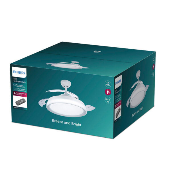 Deckenventilator mit Lampe Philips Atlas Weiß 35 W 28 W 4500 Lm – Bild 4