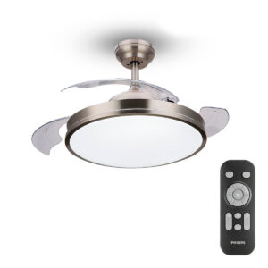 Deckenventilator mit Lampe Philips Atlas 35 W 28 W 4500 Lm Nickel (2700 K)
