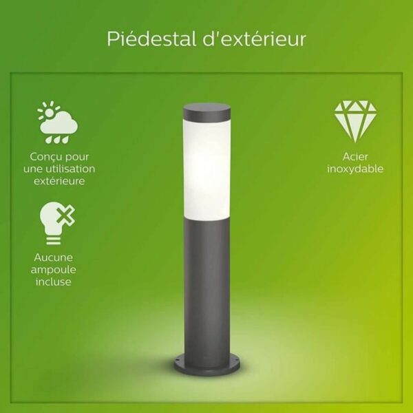 Lampe Philips Luminarias de exterior Anthrazit E27 230 V 2700 K – Bild 4