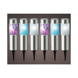Solar-Gartenpfahl-Set Lumineo Gaudi LED Leicht Leuchtfeuer