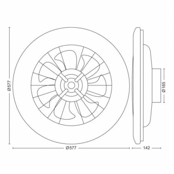 Deckenventilator mit Lampe Philips Weiß – Bild 3
