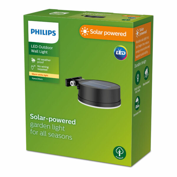 Wandleuchte Philips 1,5 W 200 Lm Solar rund (2700 K) – Bild 4