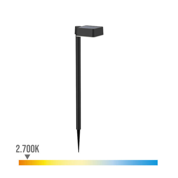 Solar-Gartenpfahl Philips Vynce 1,5 W 10,5 x 13,5 x 54 cm Schwarz Kunststoff karriert (2700 K) (Warmes Weiß) (1 Stück) – Bild 2