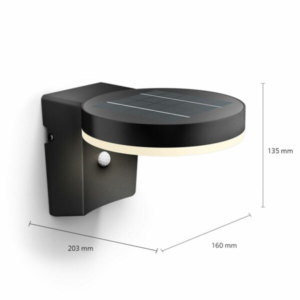 Wandleuchte Philips 1,3 W 250 Lm Solar rund (3000 K) – Bild 6