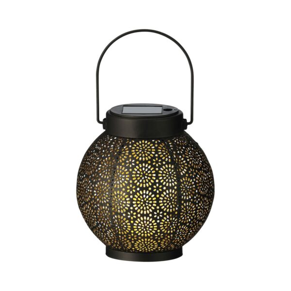 Laterne Lumineo 897539 Solar 16 cm Schwarz Metall